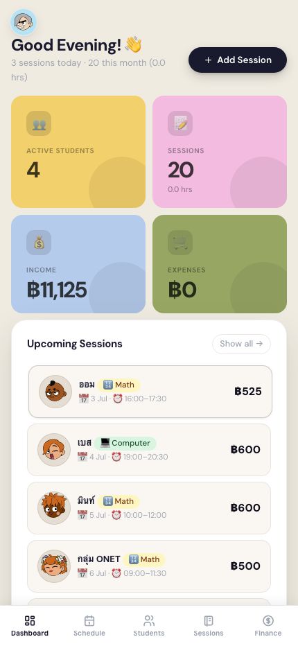 Dashboard — Mobile